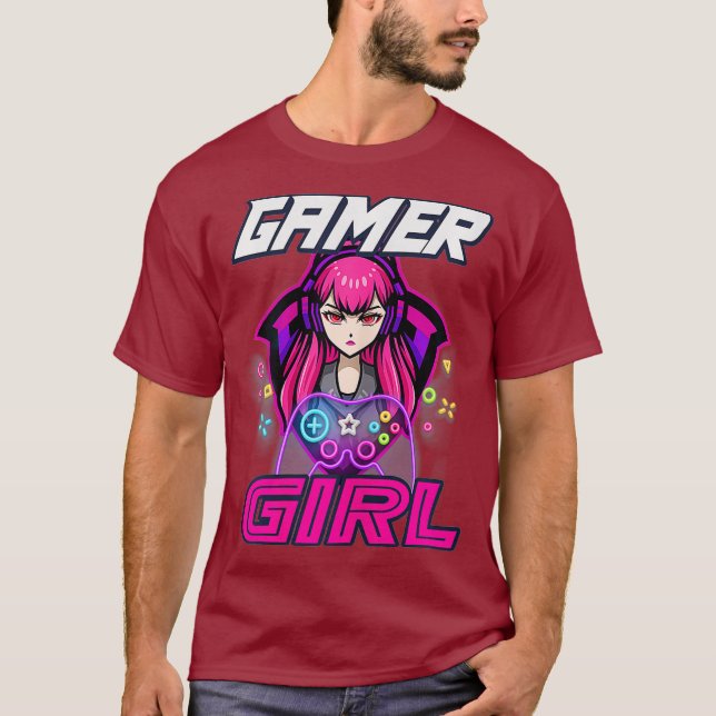 T-shirt Amusante Joueuse Fille Jeu Vidéo Femmes Jouer Amou (Devant)