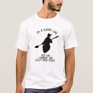 T-shirt Amusante Kayak Girl Kayaking Paddling Lover Pour F