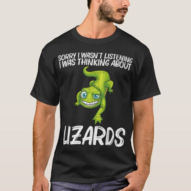 T-shirt Amusante Lizard Design Pour Hommes Femmes Reptile (Devant)