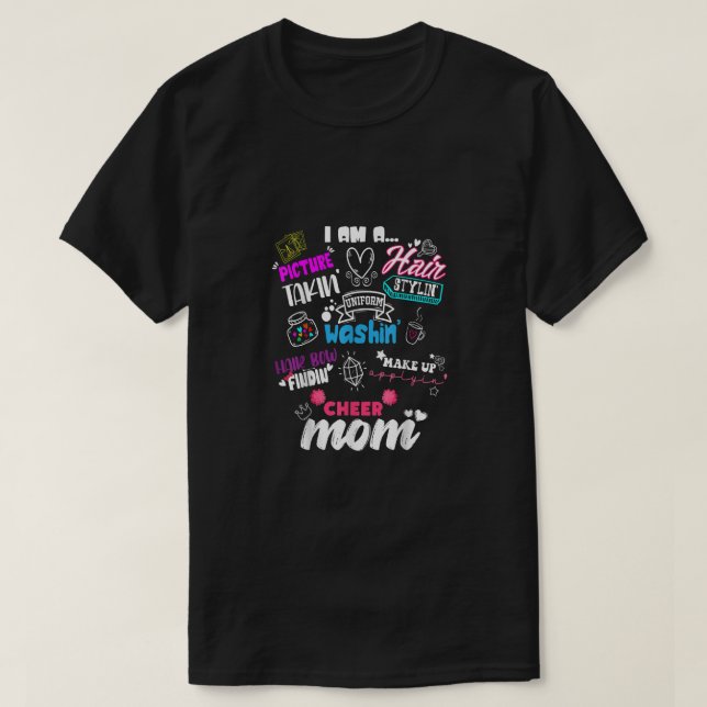 T-shirt Amusante Maman Cheerleader Pour Cheer Moms Cheer S (Design devant)