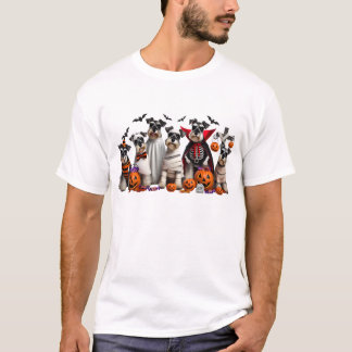 T-shirt Amusante miniature Schnauzer Halloween Amoureux de