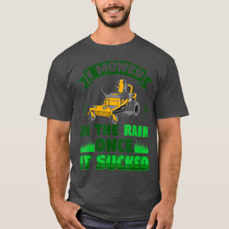 T-shirt Amusante Mowing Lawn Bière Papa Paysage Mowen
