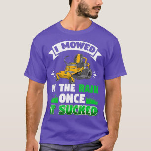 T-shirt Amusante Mowing Lawn Bière Papa Paysage Mowen