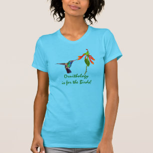 T-shirt Amusante Ornithologie Colibri Femme Chemise de Mod