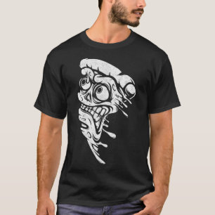 T-shirt Amusante Pizza Lover Halloween Costume Crâne Pizza