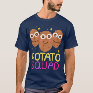 T-shirt Amusante Potato Squad Hommes Femmes Cool Végétarie