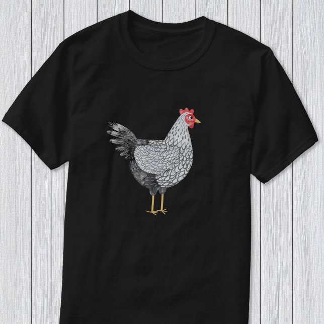 T-shirt Amusante poule Wyandotte aquarelle volaille (Fun Wyandotte chicken shirt for poultry and bird lovers)