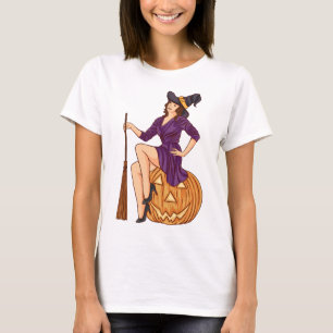 T-shirt Amusante sorcière vibes sorcières halloween femme