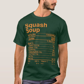 T-shirt Amusante Soupe de squash nutritionnel Fact Costume