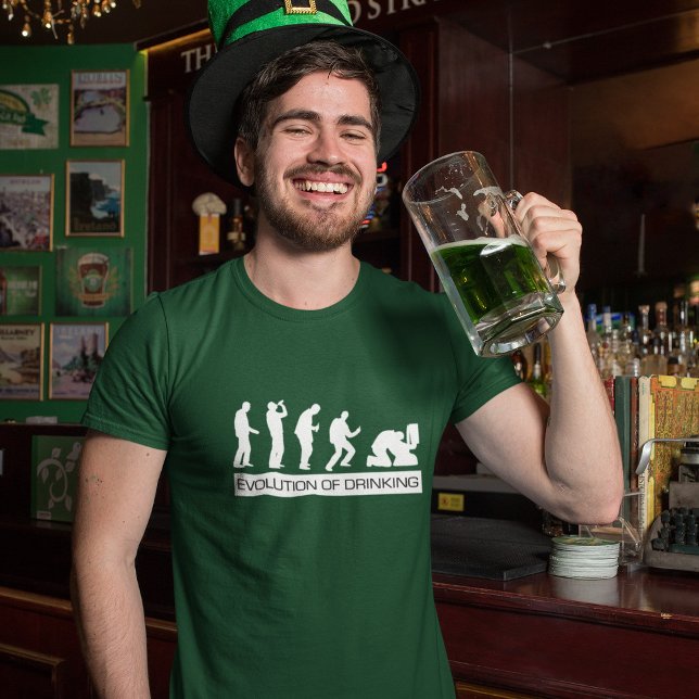 T-shirt Amusante St Patrick's Day Evolution of Drinking Sh (Créateur téléchargé)