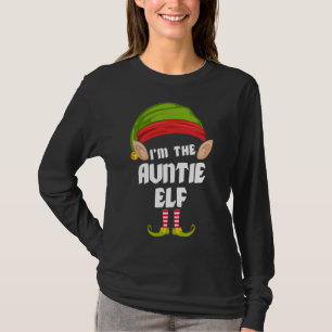 T-shirt Amusante Tante Elfe Correspondant Famille PJ Noël