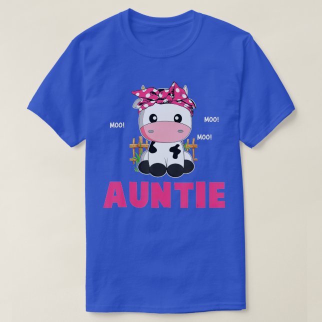 T-shirt Amusante Tante Vache Cute Vache Agriculteur Annive (Design devant)