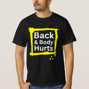 T-shirt Amusante tenue de gym dos et corps blessé