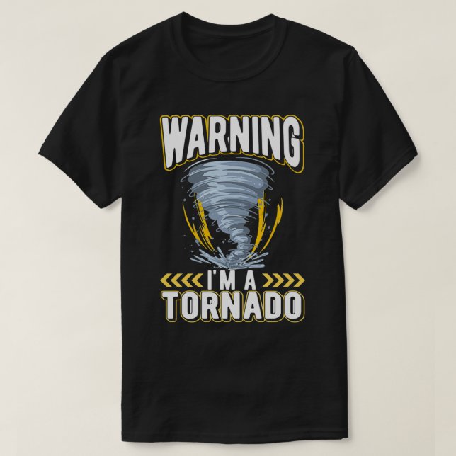 T-shirt Amusante Tornado Enfant à regarder la météo (Design devant)