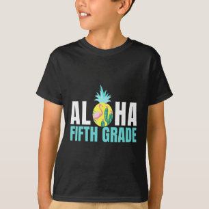 T-shirt Amusants Aloha Cinquième Année Retour À L'École En