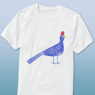 T-shirt Amusants Aquarelle Oiseau Art Lady Ross Turaco