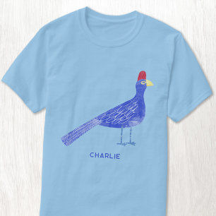 T-shirt Amusants Aquarelle Oiseau Art Personnalisé