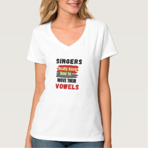 T-shirt Amusants Chanteurs Vowel Mouvements