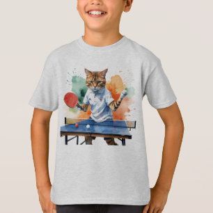 T-shirt Amusants Cool Chat Jouer Table Tennis Humour anima