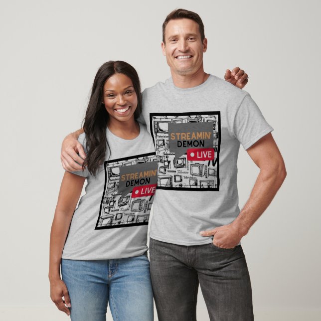 T-shirt Amusants Couples Binge Watchers Retro TV (Unisexe)