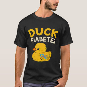 T-shirt Amusants Diabète Sensibilisation I Canard Fiabetes