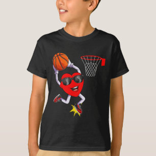 T-shirt Amusants Heart Dunking Basketball Sport Amateurs V