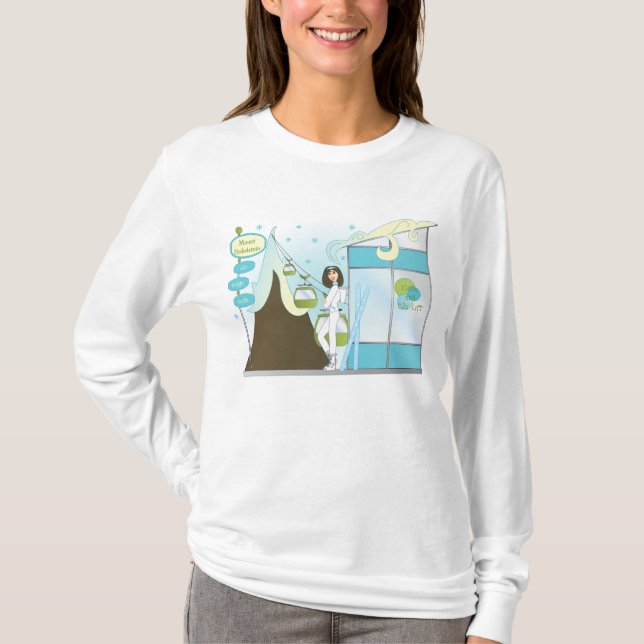 T-shirt Amusants Ski Lodge (Devant)