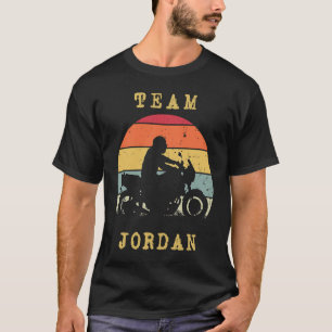 T-shirt Amusants Vintage Retro Sunset Jordan Motorcycle Ri
