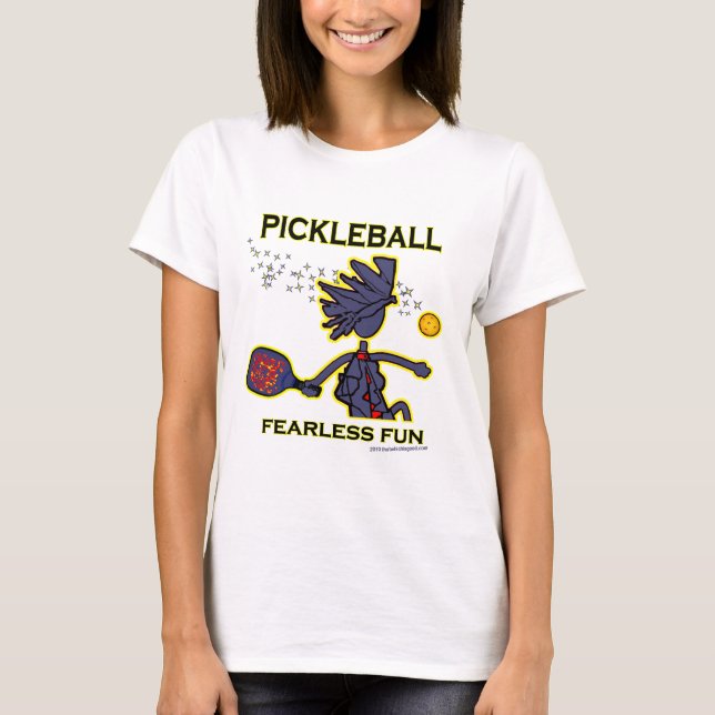 T-shirt Amusement courageux de Pickleball (Devant)