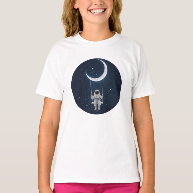 T-shirt Amusement dans l'espace - Un astronaute se balade  (Devant)