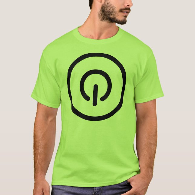 T-shirt Amusement de bouton de puissance (Devant)
