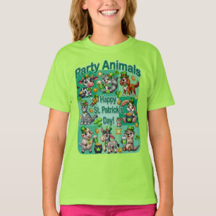 T-shirt Amusement de la Saint-Patrick et "Animaux de Fête"