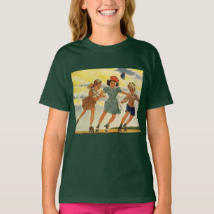 T-shirt Amusement de patin à roulettes vintage pour enfant