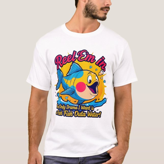 T-shirt Amusement de poisson hors de l'eau (Devant)