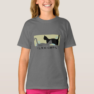 T-shirt Amusement du chat design.kids. Votre texte ou 'moi