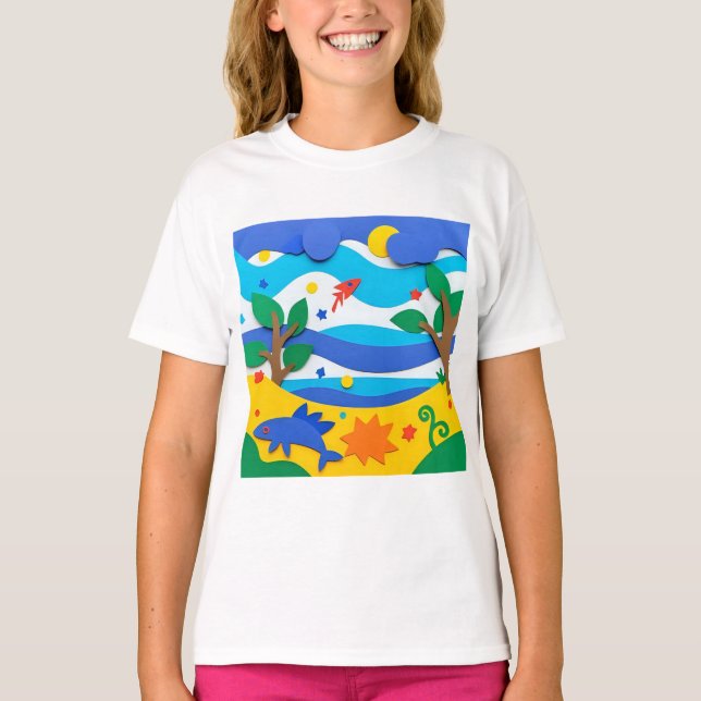 T-shirt Amusement en feutre (Devant)