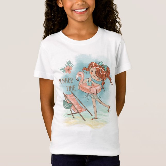 T-Shirt Amusement Estival Pour Filles (Devant)