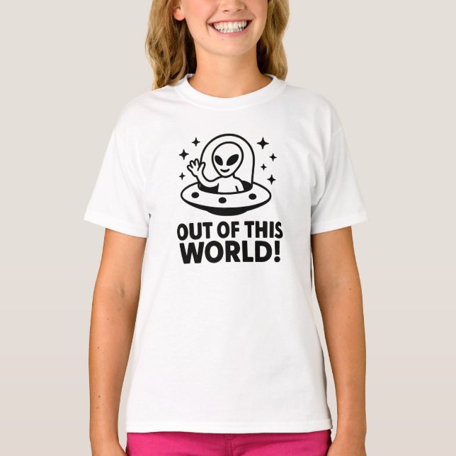 T-shirt Amusement extraterrestre de vaisseau spatial hors  (Devant)