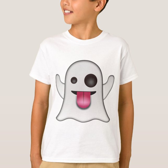 T-shirt Amusement frais d'Emoji de fantôme effrayant (Devant)