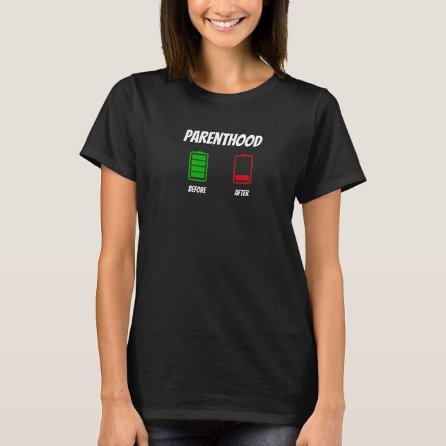 T-shirt Amusement graphique avant et après Apparel-Parenth (Devant)