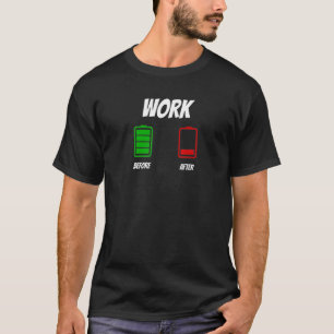 T-shirt Amusement graphique avant et après l'habillement-t