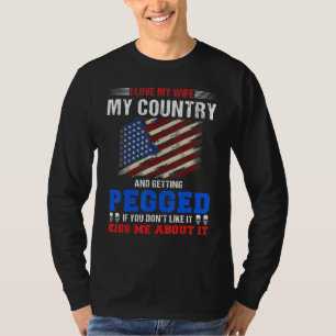 T-shirt Amusement J'aime ma femme mon pays et me faire enc