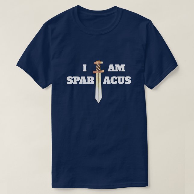 T-shirt Amusement "je suis Spartacus" avec l'épée (Design devant)