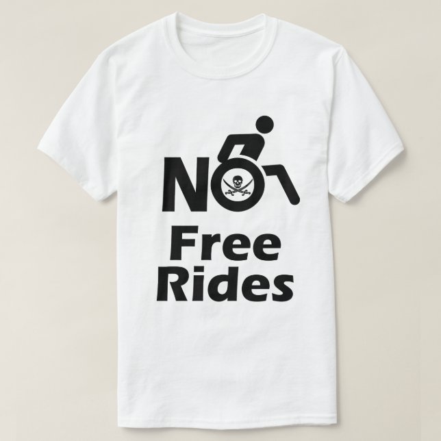 T-shirt Amusement Non Gratuit Circuits en fauteuil roulant (Design devant)