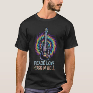 T-shirt Amusement Paix Amour Rock'n Roll Hippie Musique Gu