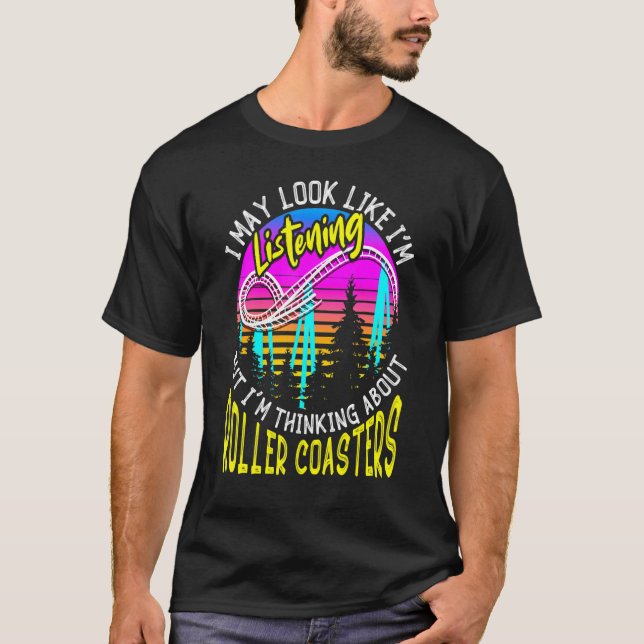 T-shirt Amusement Park Pensez à Roller Dessous de verre (Devant)
