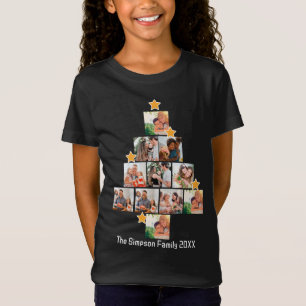 T-Shirt Amusement personnalisé Famille Noël 11 Photo Colla