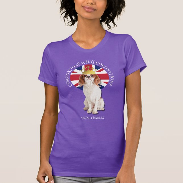 T-shirt AMUSER QUELLE CORONATION Roi Charles Spaniel Unise (Devant)