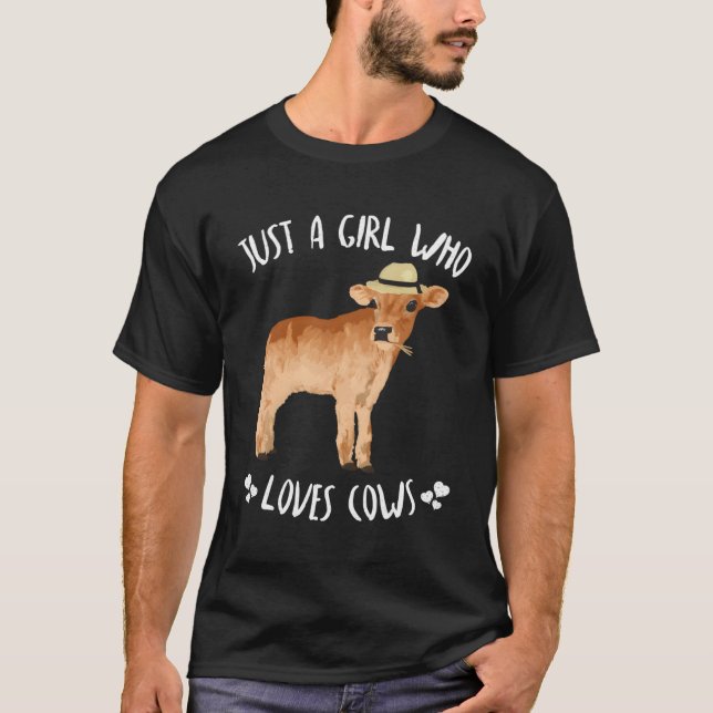 T-shirt Amusez Juste Un Qui Aime Les Vaches (Devant)
