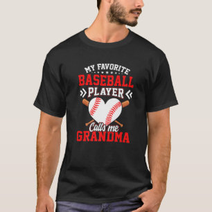 T-shirt Amusez Mon Joueur De Baseball favori M'Appelle Gra